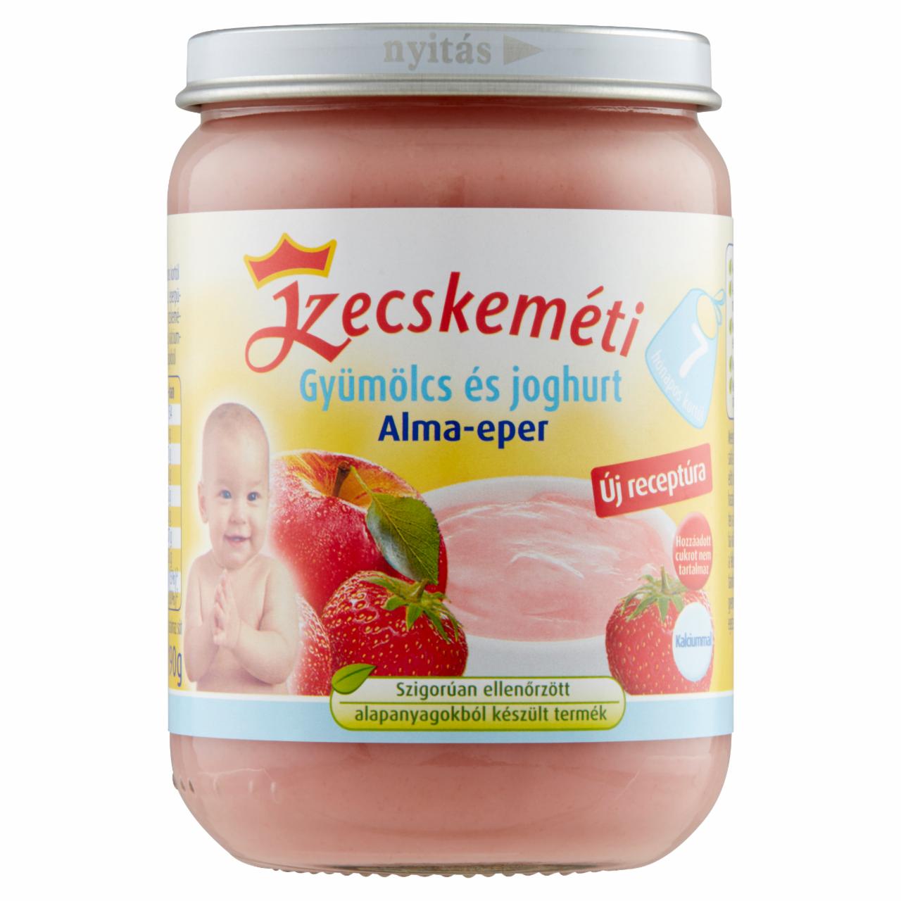 Képek - Kecskeméti bio gyümölcs és joghurt alma-eper bébidesszert 7 hónapos kortól 190 g