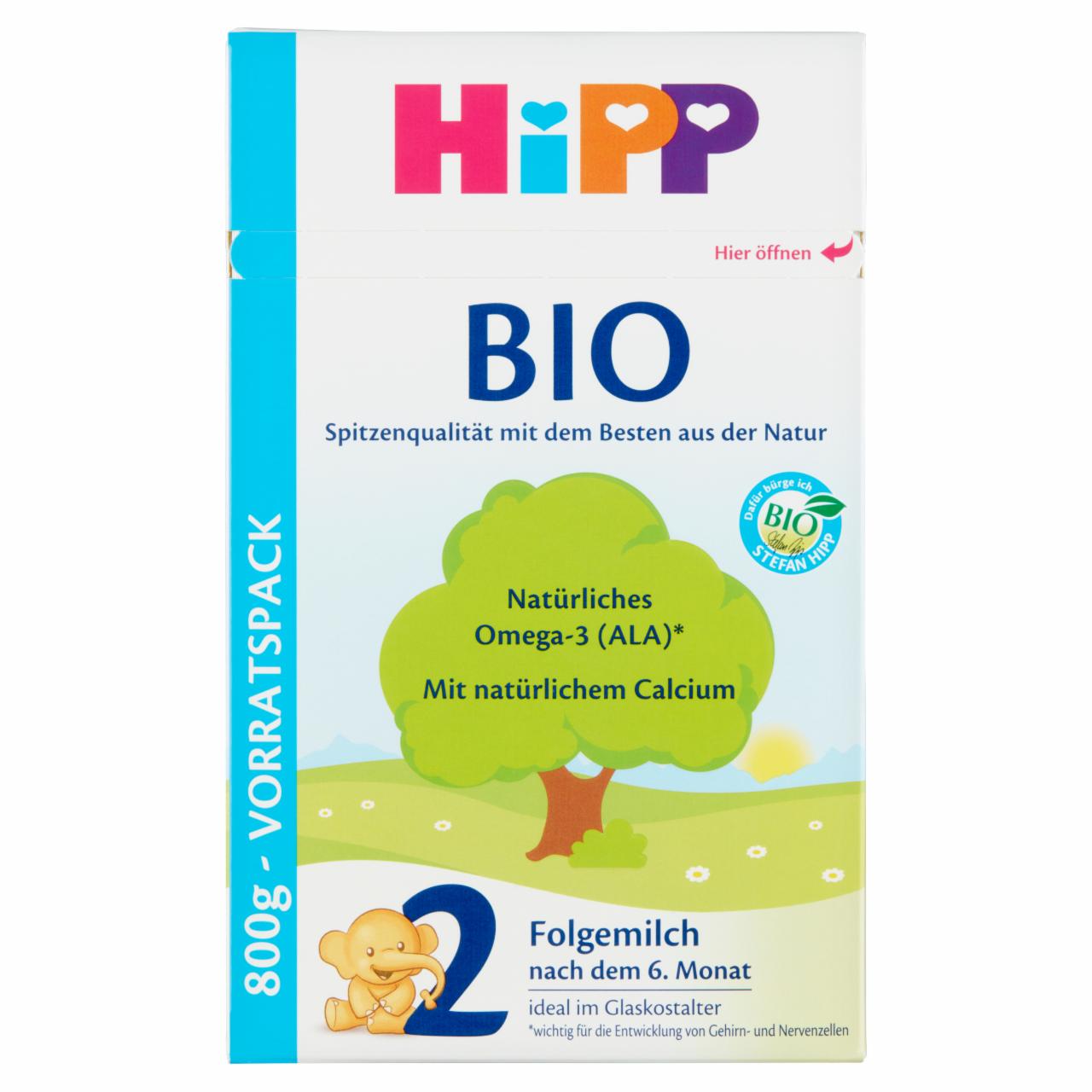 Képek - HiPP 2 BIO tejalapú anyatej-kiegészítő tápszer 6 hónapos kortól 2 x 400 g (800 g)