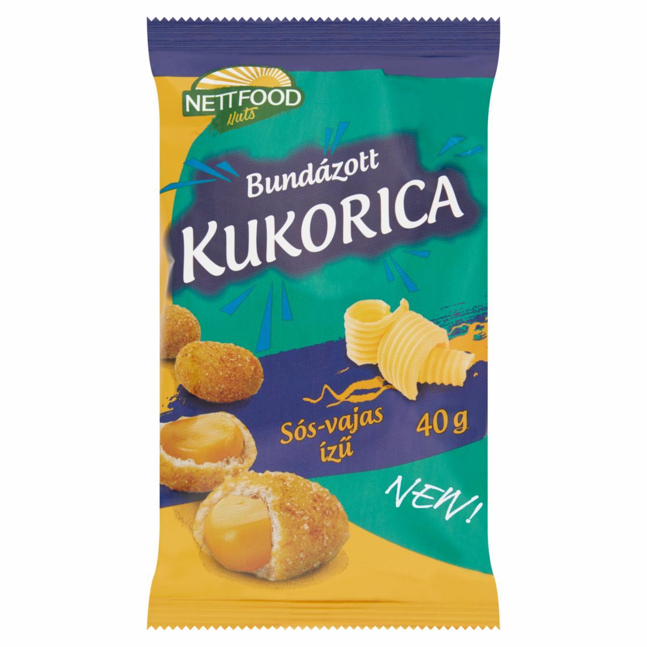 Képek - Nett Food Nuts sós-vajas ízű bundázott kukorica 40 g