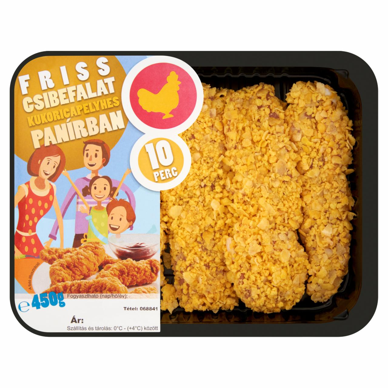 Képek - Friss csibefalat kukoricapelyhes panírban 450 g