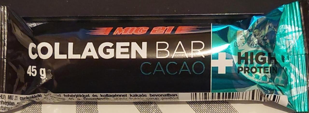 Képek - MIG 21 Collagen Bar kakaós ízű fehérjerúd kollagénnel kakaós bevonóban 45 g