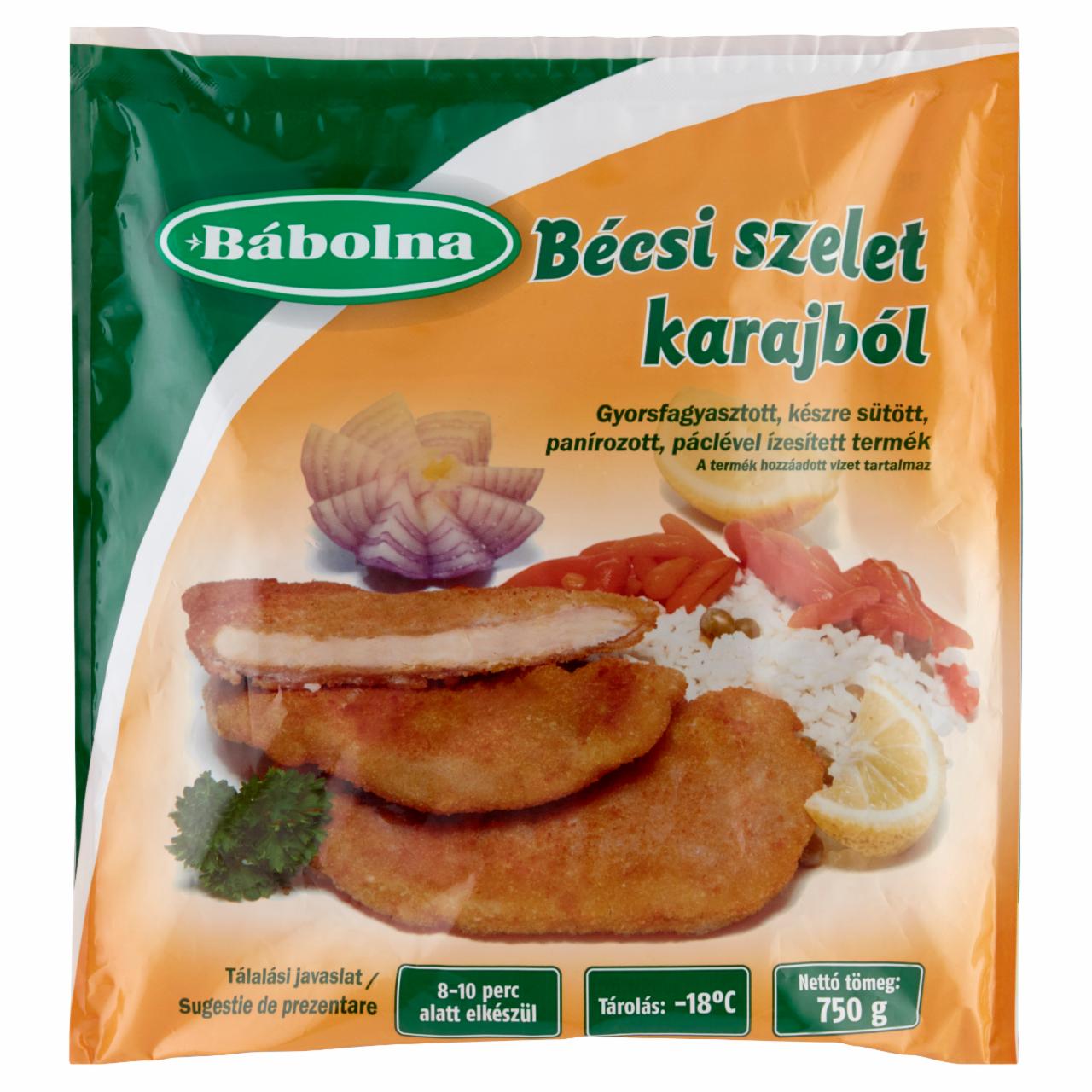 Képek - Bábolna gyorsfagyasztott bécsi szelet karajból, páclével 750 g