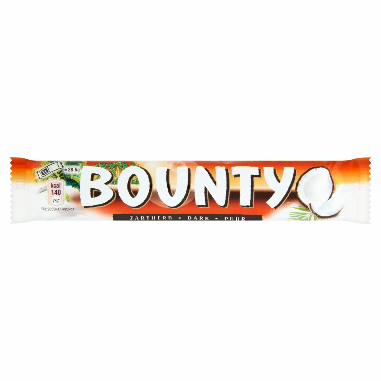 Képek - Bounty kókuszos szeletek étcsokoládéba mártva 2 x 28,5 g (57 g)