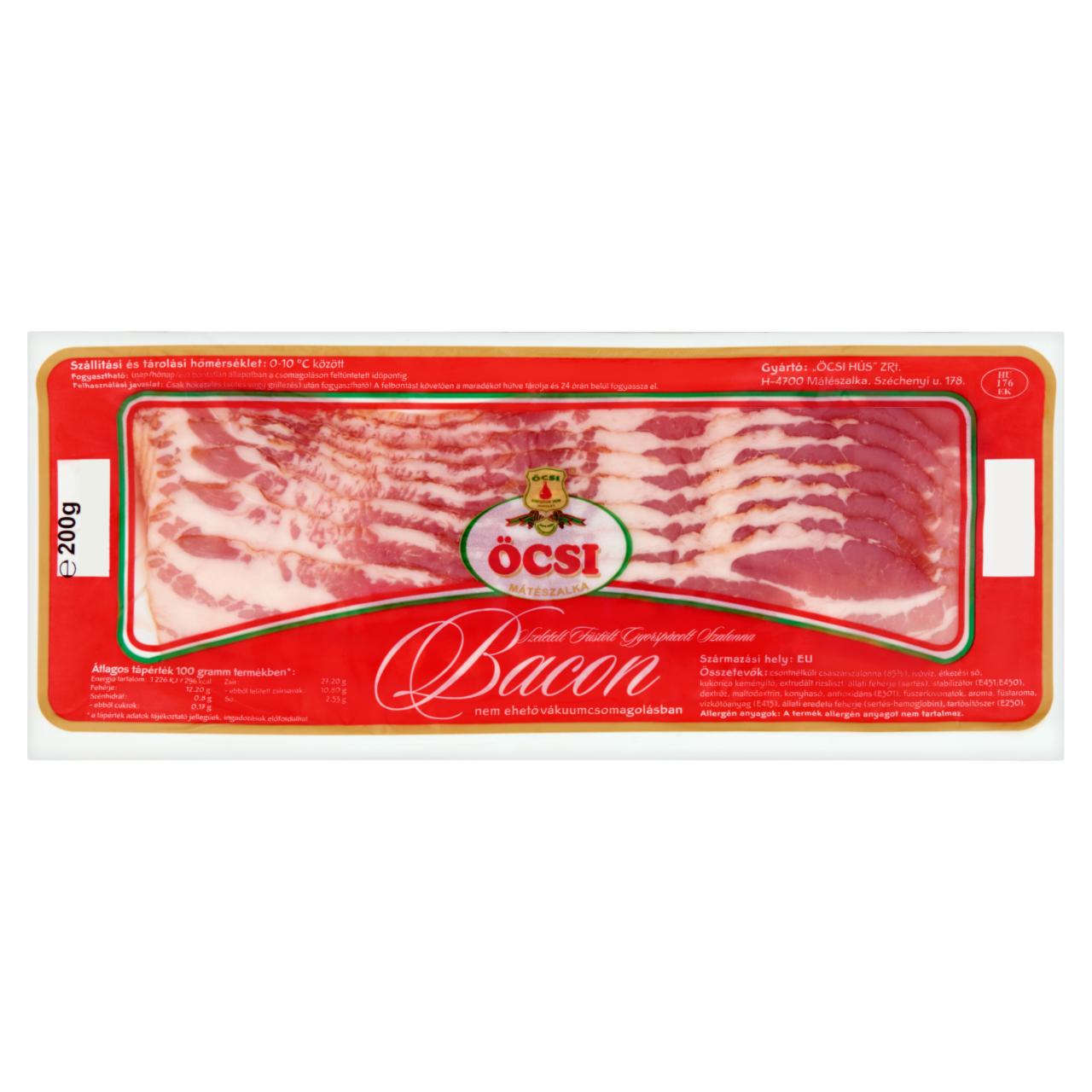 Képek - Öcsi szeletelt, füstölt bacon szalonna 200 g