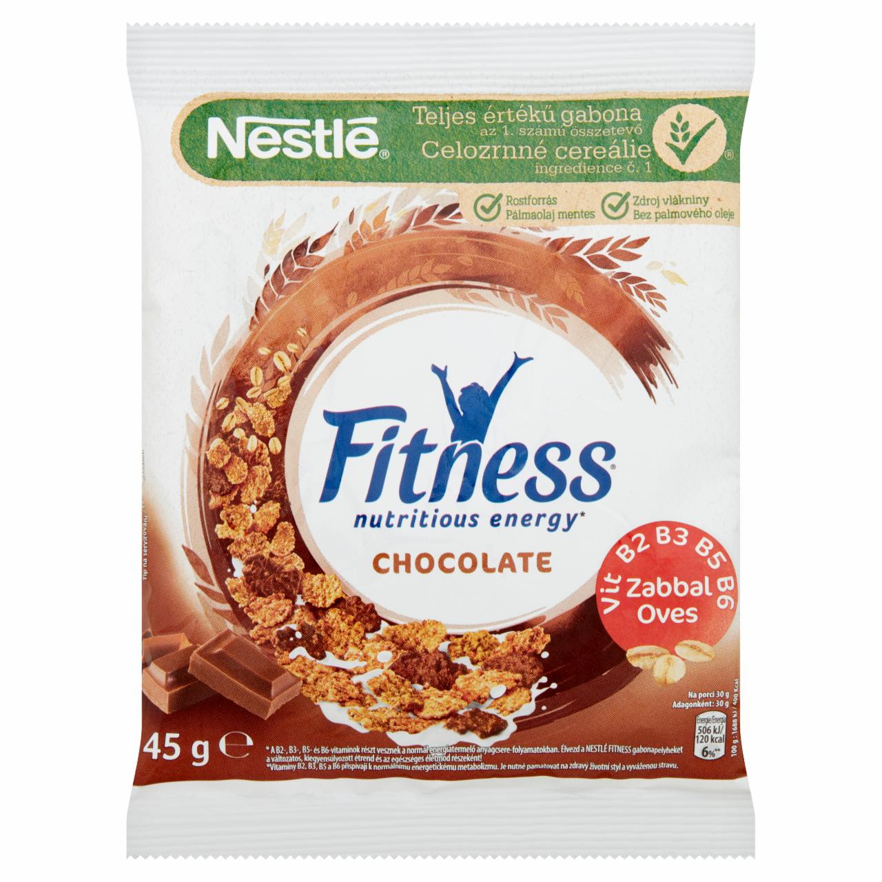 Képek - Nestlé Fitness natúr és tej- és étcsokoládéval bevont gabonapehely teljes értékű gabonával 45 g