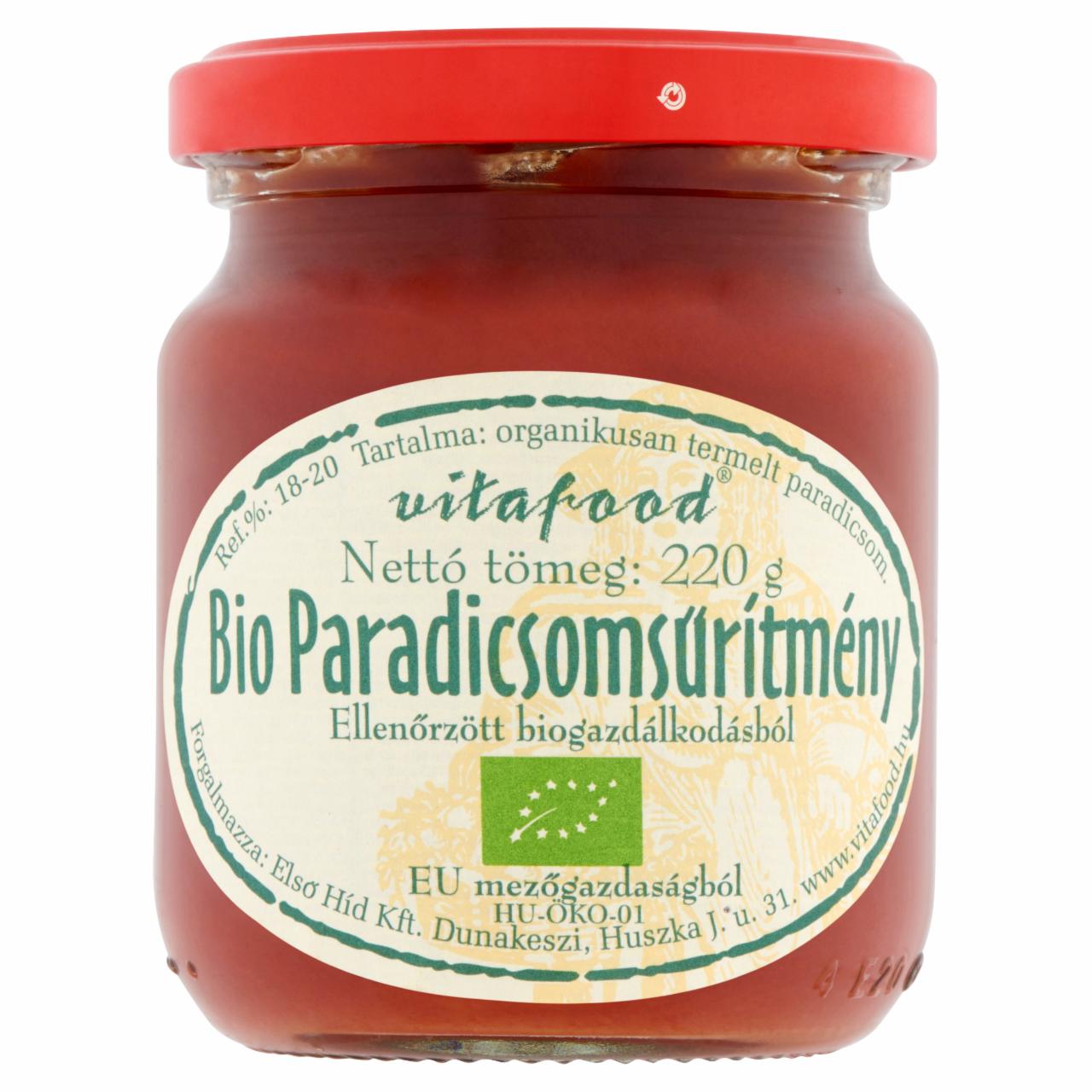 Képek - Vitafood BIO paradicsomsűrítmény 220 g