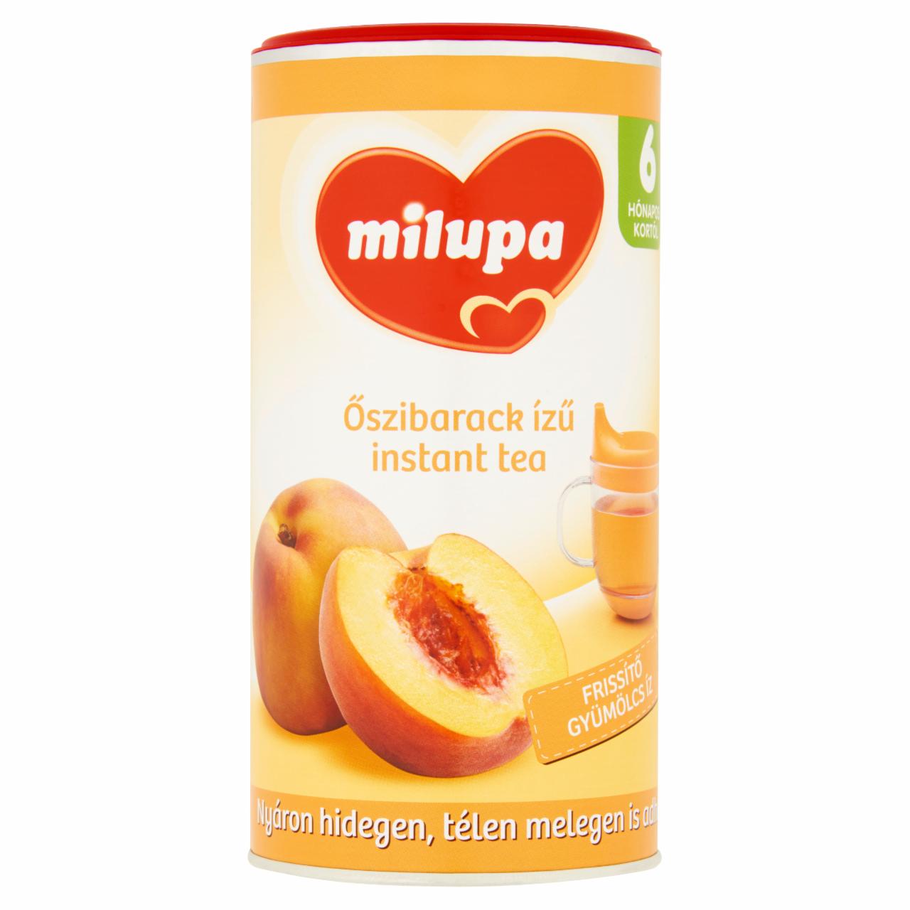 Képek - Milupa őszibarack ízű instant tea 6 hónapos kortól 200 g