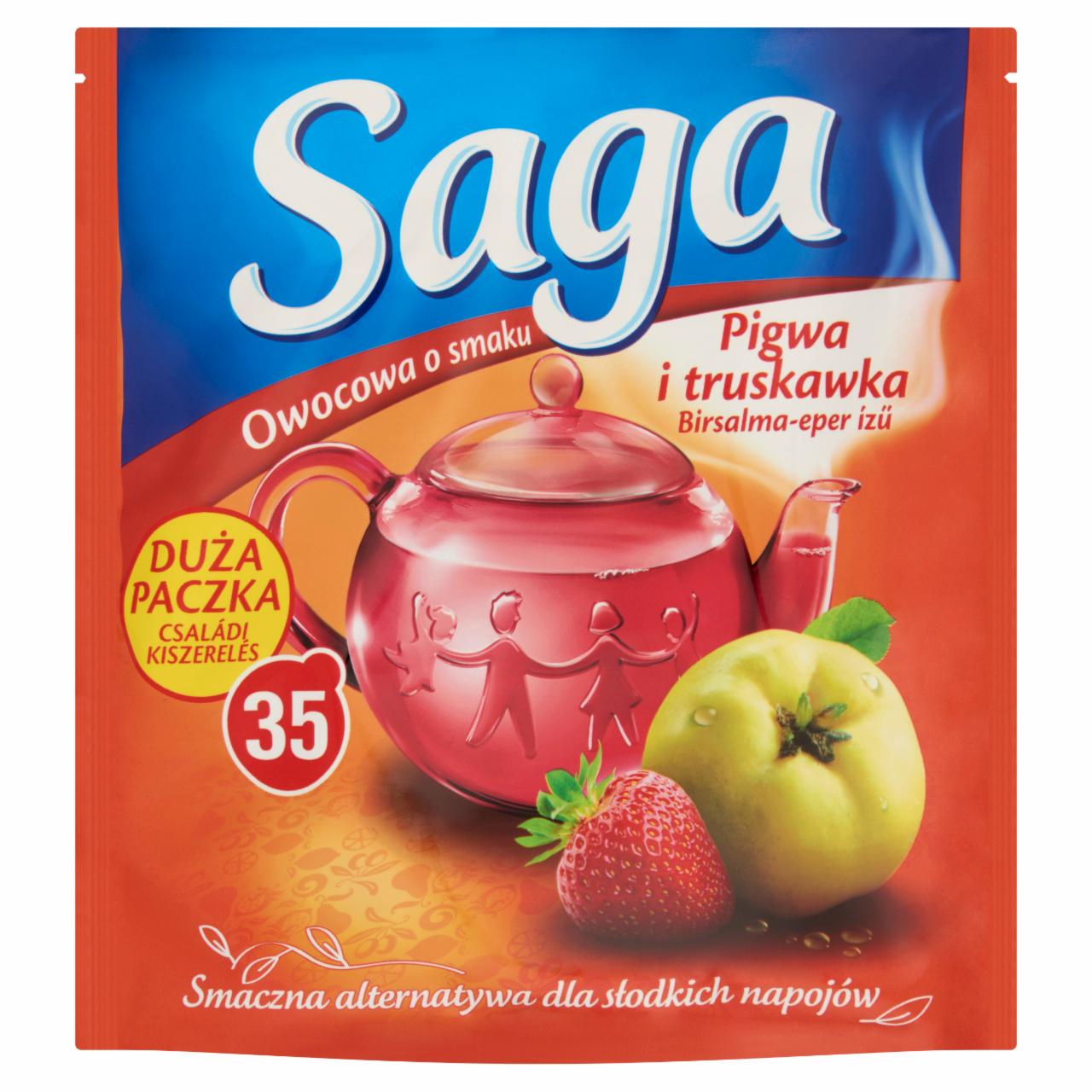 Képek - Saga birsalma-eper ízű gyümölcstea 35 filter 63 g