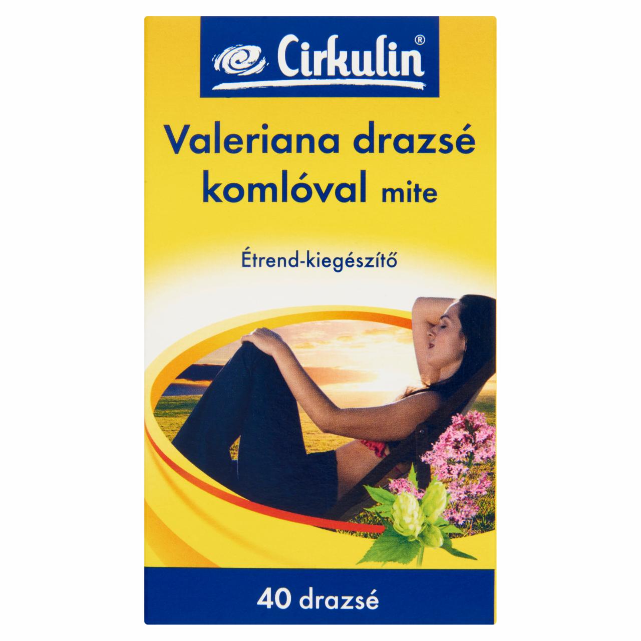 Képek - Cirkulin Valeriana drazsé komlóval mite 40 db 18,8 g