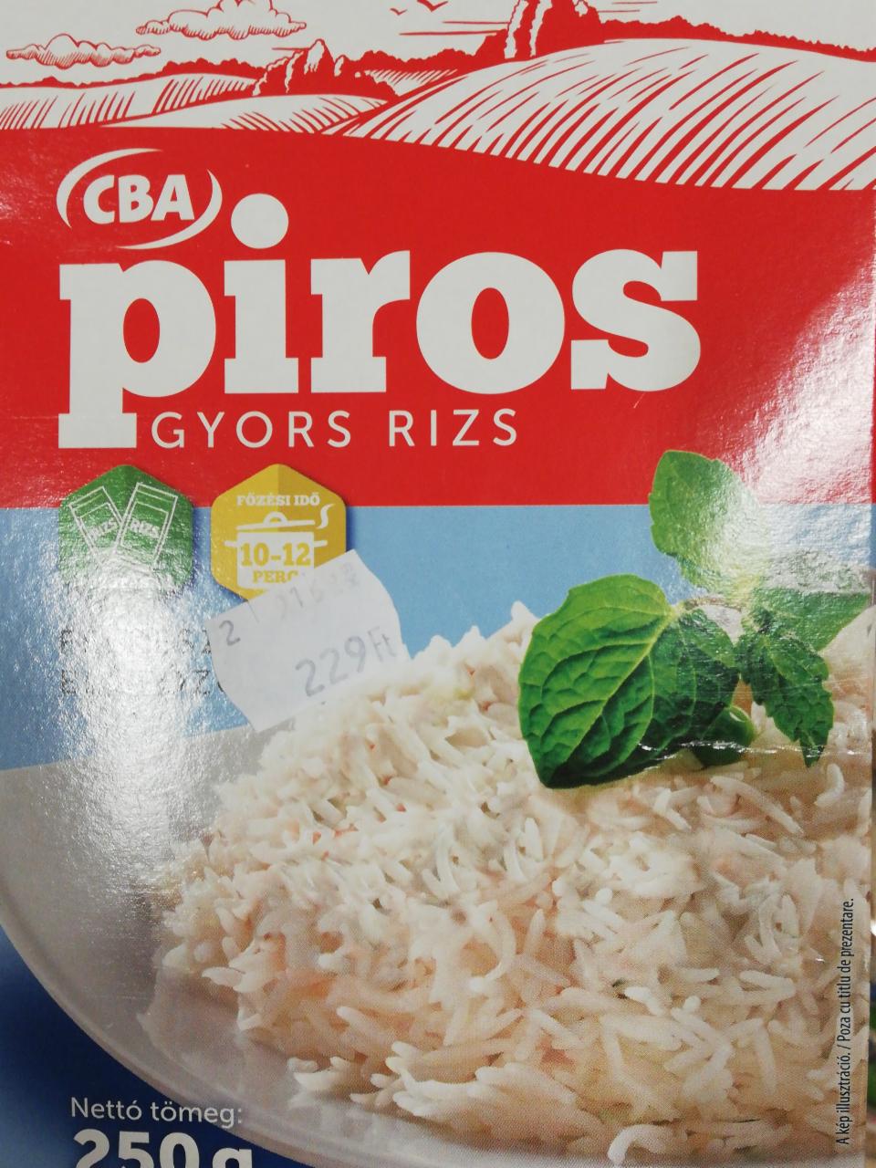 Képek - Félkész előfőzött gyors rizs CBA Piros 