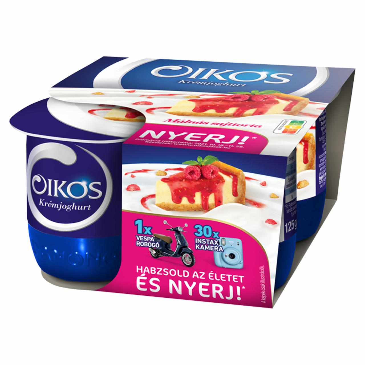 Képek - Danone Oikos málnás sajttorta ízű krémjoghurt 4 x 125 g
