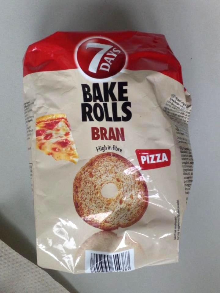 Képek - 7DAYS Bake Rolls BRAN korpás pizza ízű kétszersült 80 g