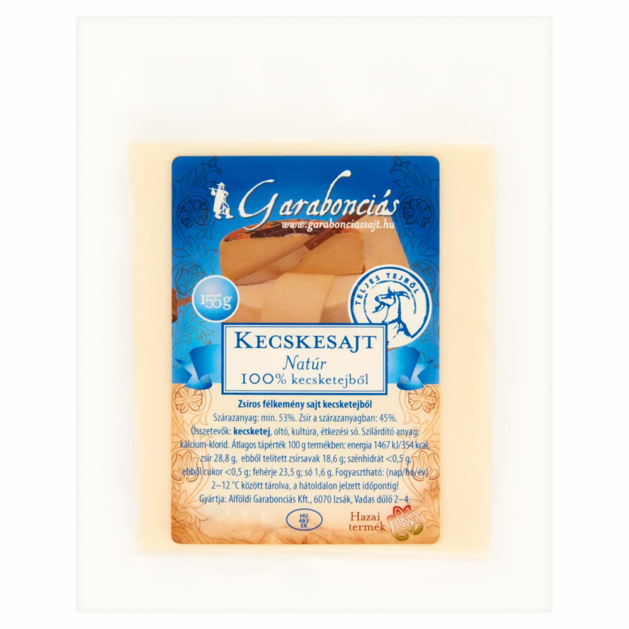 Képek - Garabonciás natúr kecskesajt 155 g