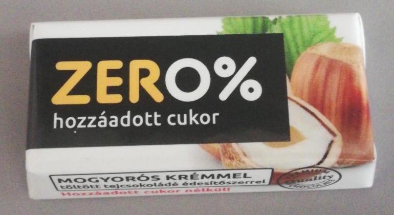 Képek - Szerencsi Zero% mogyorós krémmel töltött tejcsokoládé édesítőszerrel 21 g