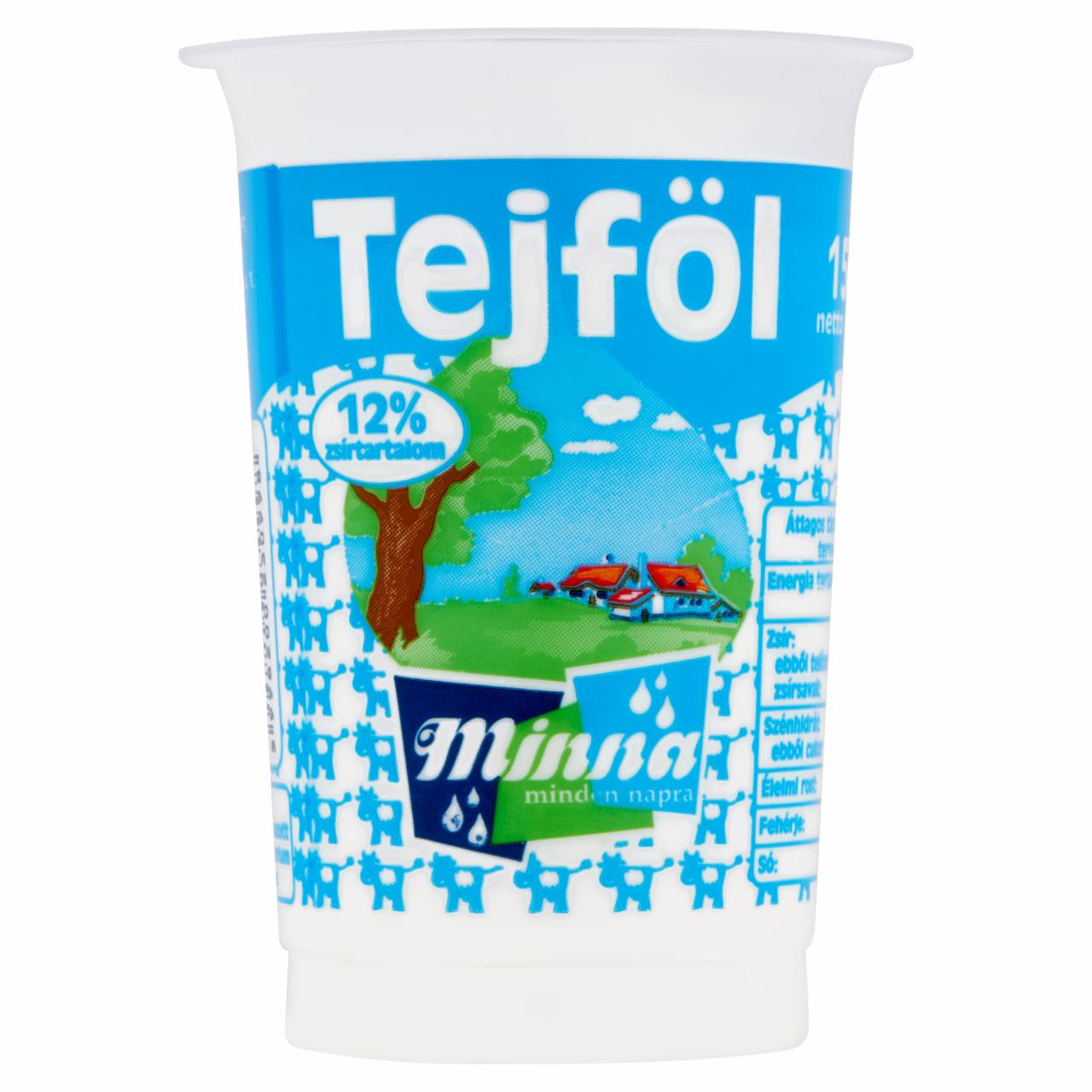 Képek - Minna élőflórás félzsíros tejföl 12% 150 g