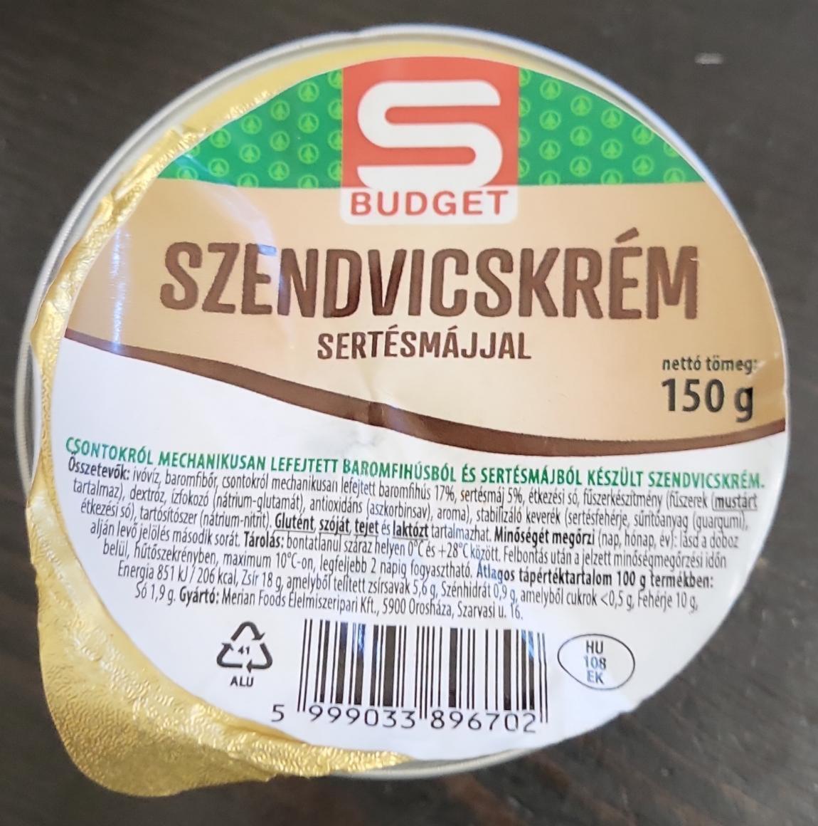 Képek - Szendvicskrém sertésmájjal S Budget