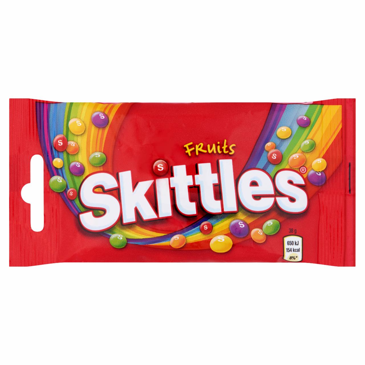 Képek - Skittles Fruits gyümölcsízű cukordrazsé ropogós cukormázban 38 g