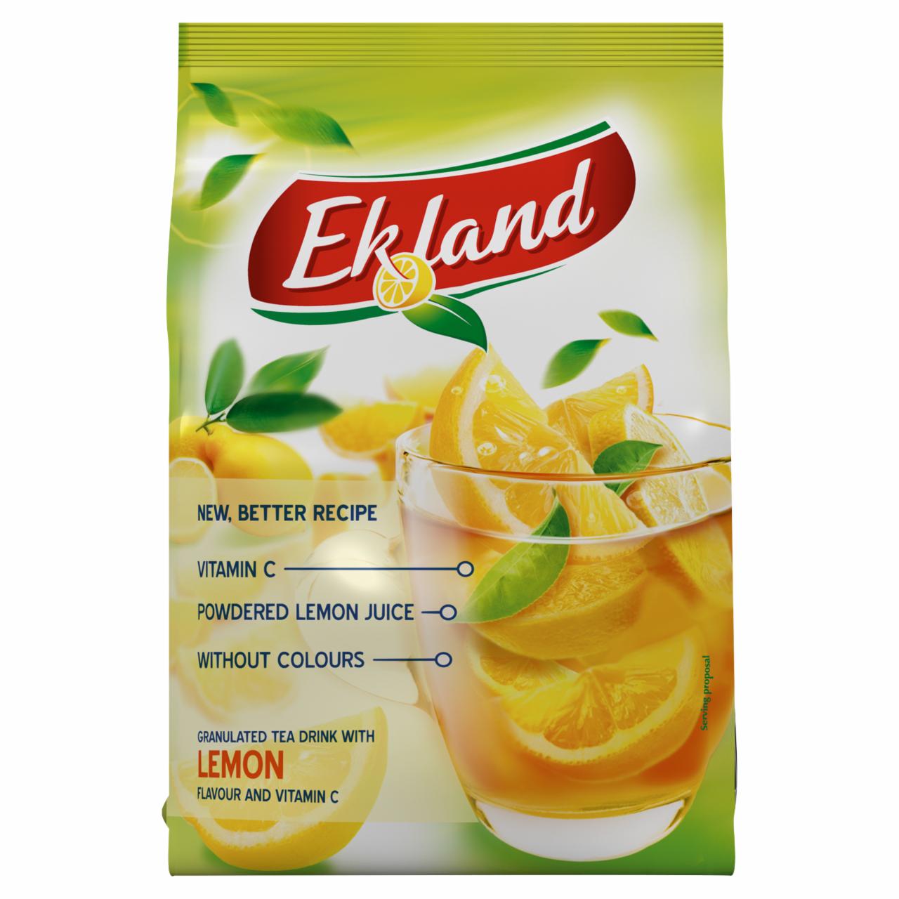 Képek - Ekland azonnal oldódó citrom ízű tea üdítőitalpor C-vitaminnal 300 g