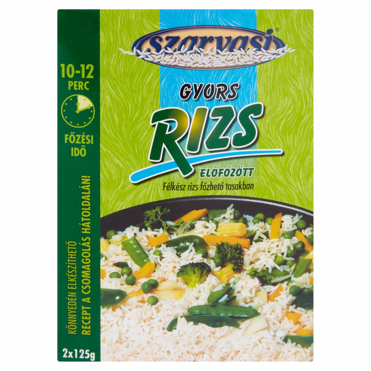 Képek - Szarvasi előfőzött félkész gyors rizs főzhető tasakban 2 x 125 g