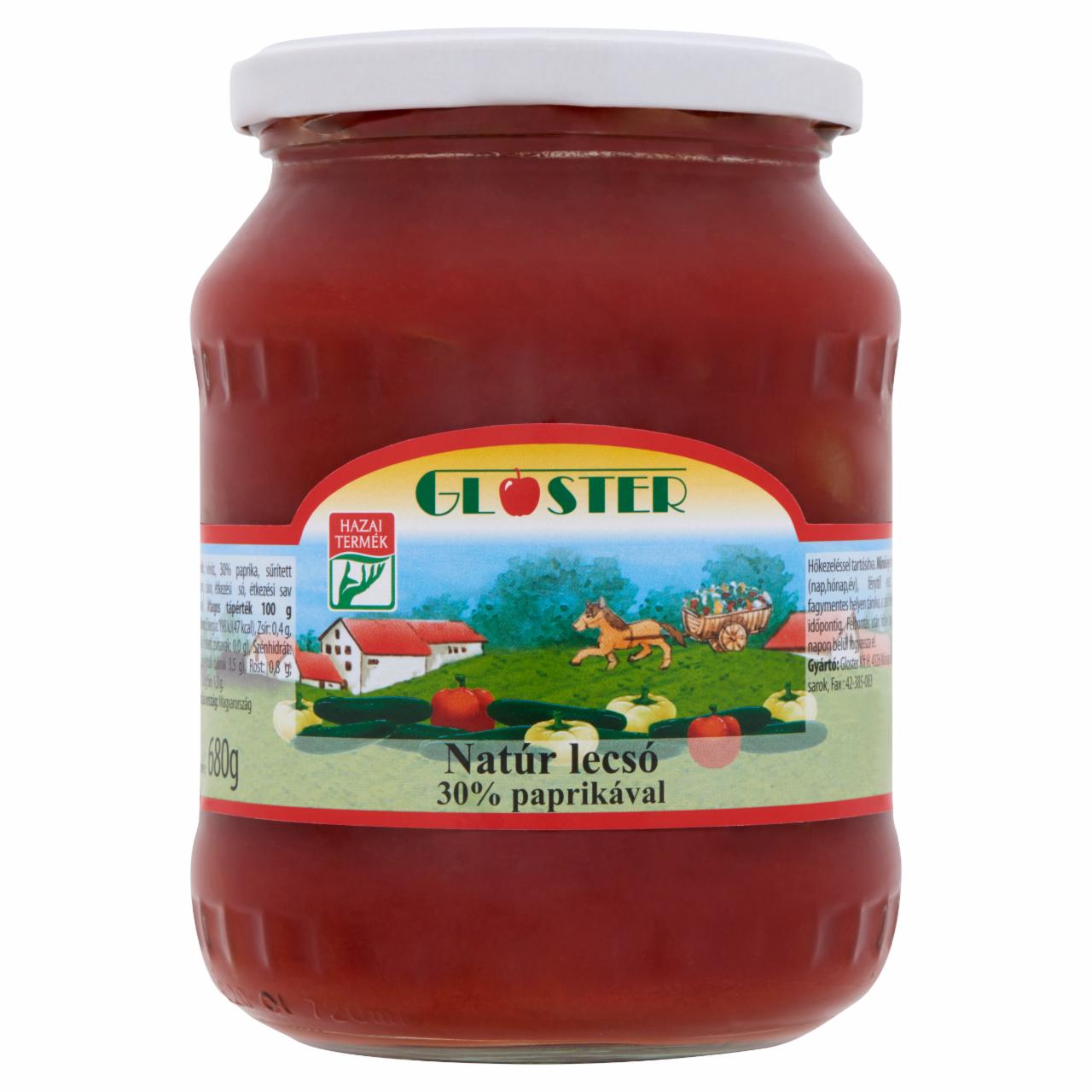 Képek - Gloster natúr lecsó 30% paprikával 680 g