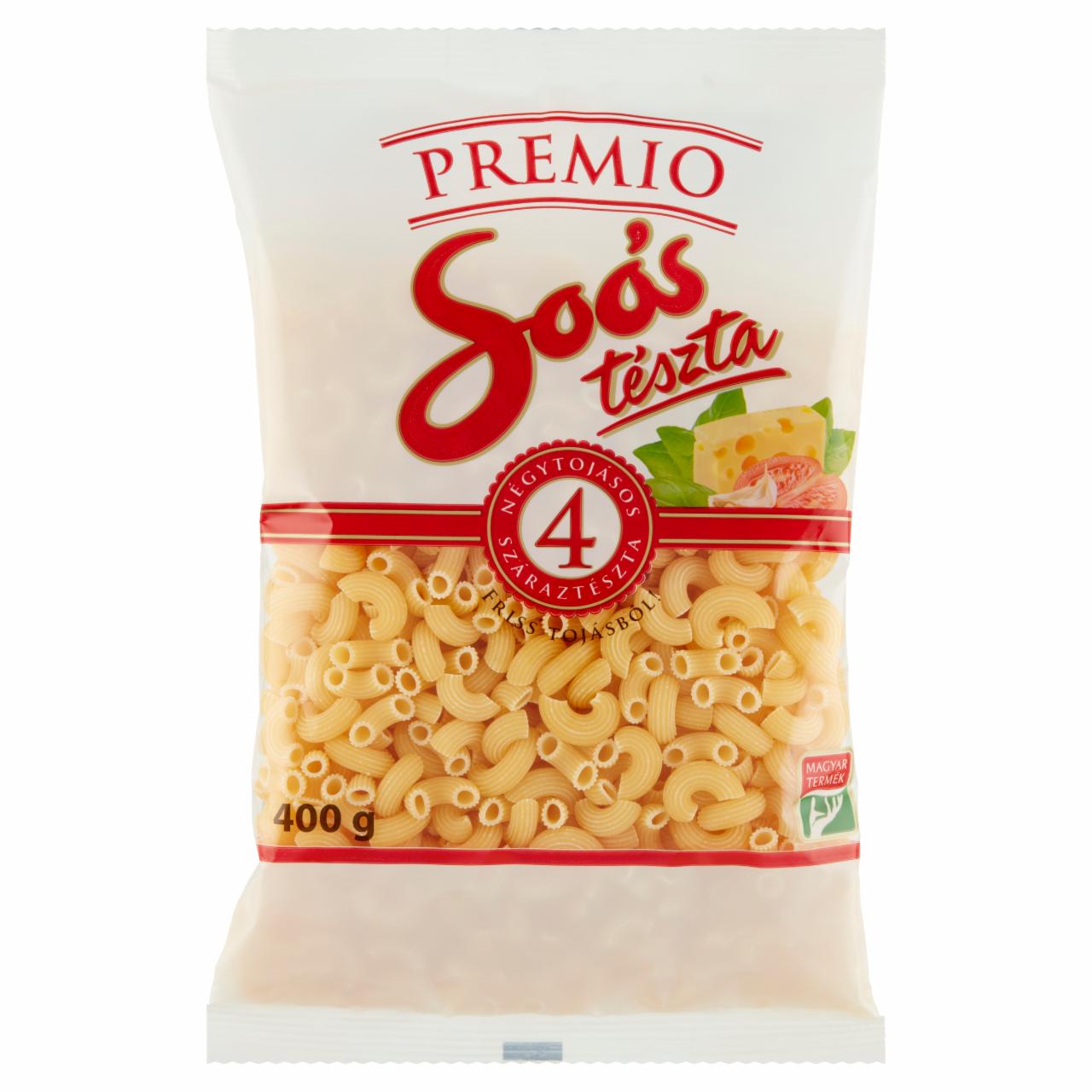 Képek - Soós Premio szarvacska 4 tojásos száraztészta 400 g