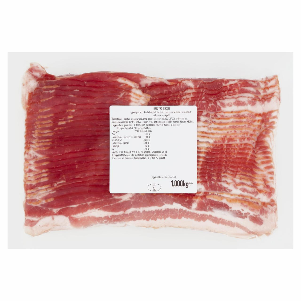 Képek - Gasztro füstölt, szeletelt bacon 1 kg