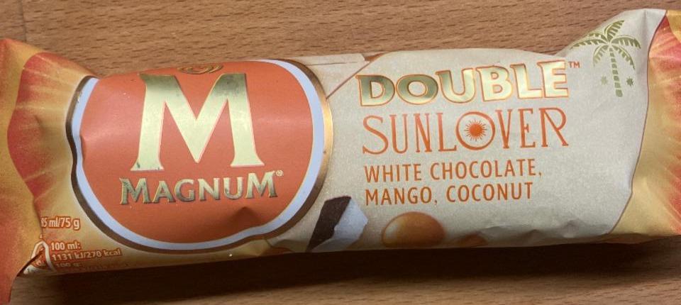 Képek - Magnum Double Sunlover kókusszal ízesített és mangóval-maracujával ízesített jégkrém 85 ml