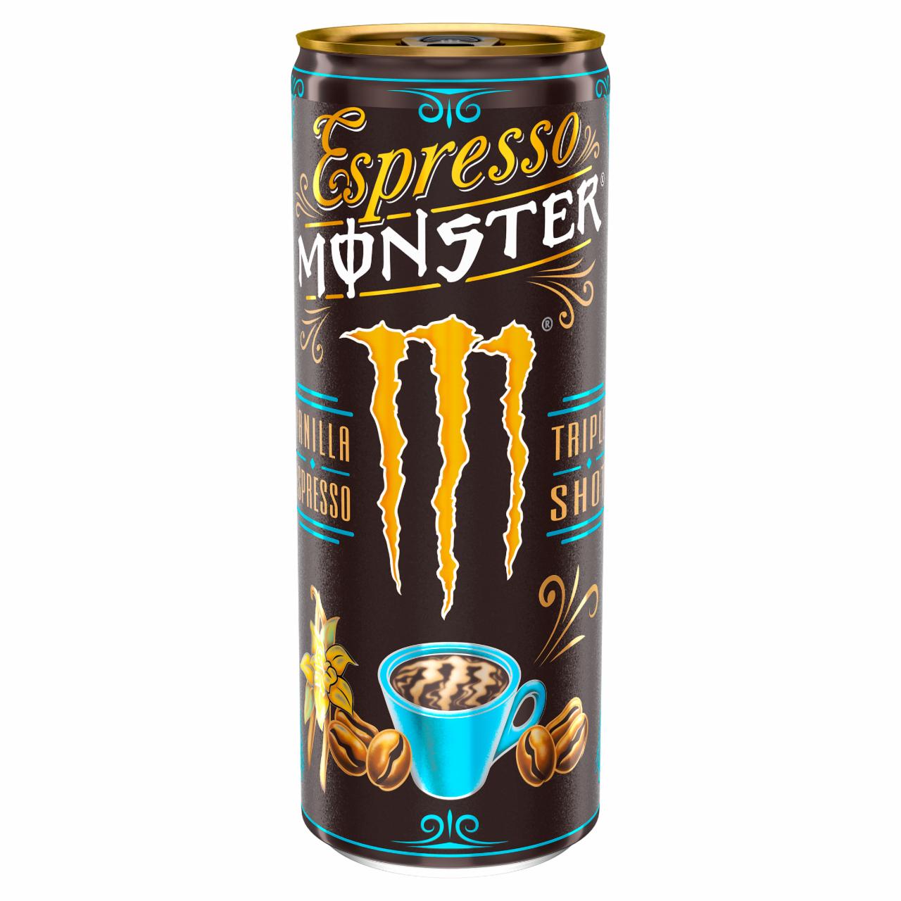 Képek - Monster Espresso vaníliás eszpresszó kávéital tejjel, L-argininnel, B-vitaminokkal, cukrokkal 250 ml