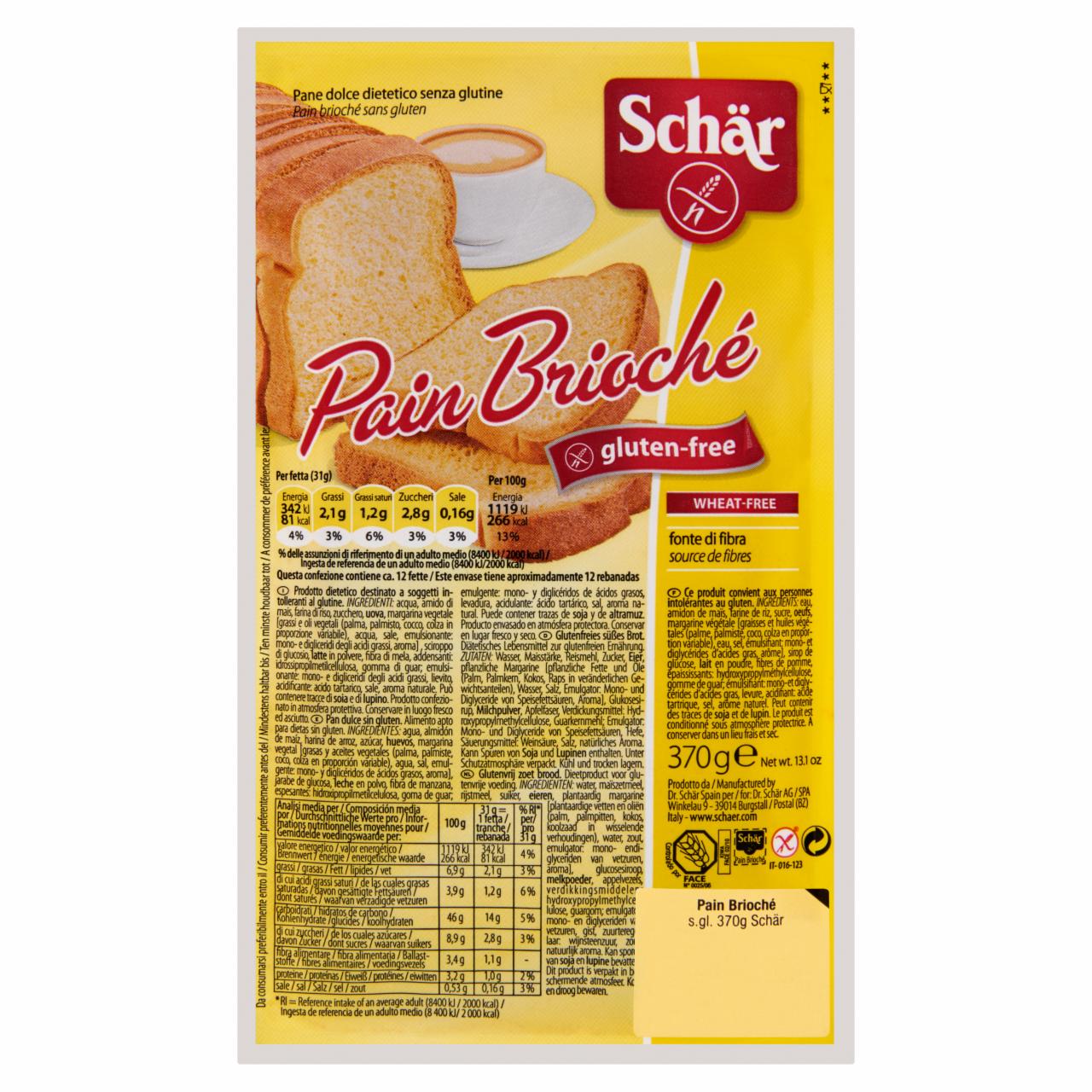 Képek - Schär Pain Brioché gluténmentes édes kenyér 370 g