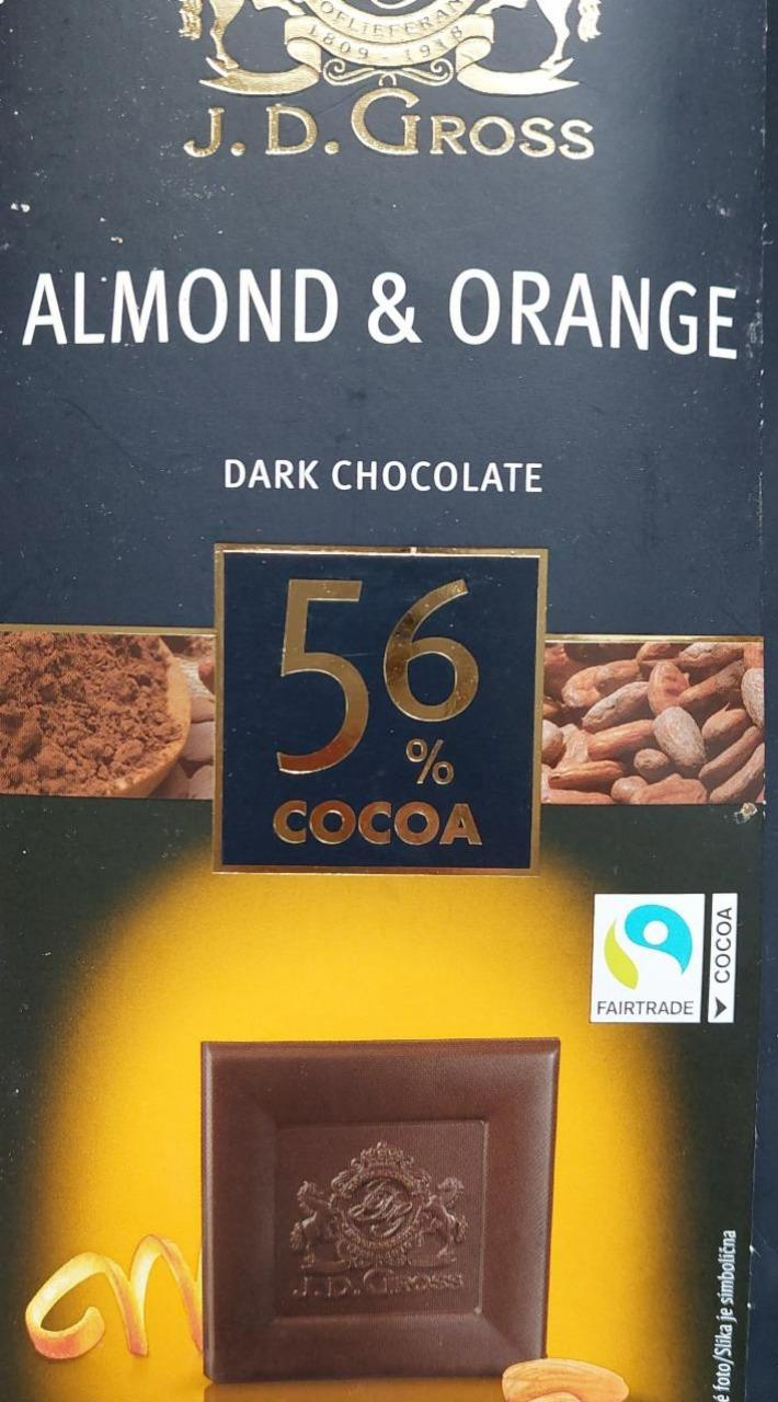 Képek - Dark Chocolate 56% Almond & Orange J.D. Gross