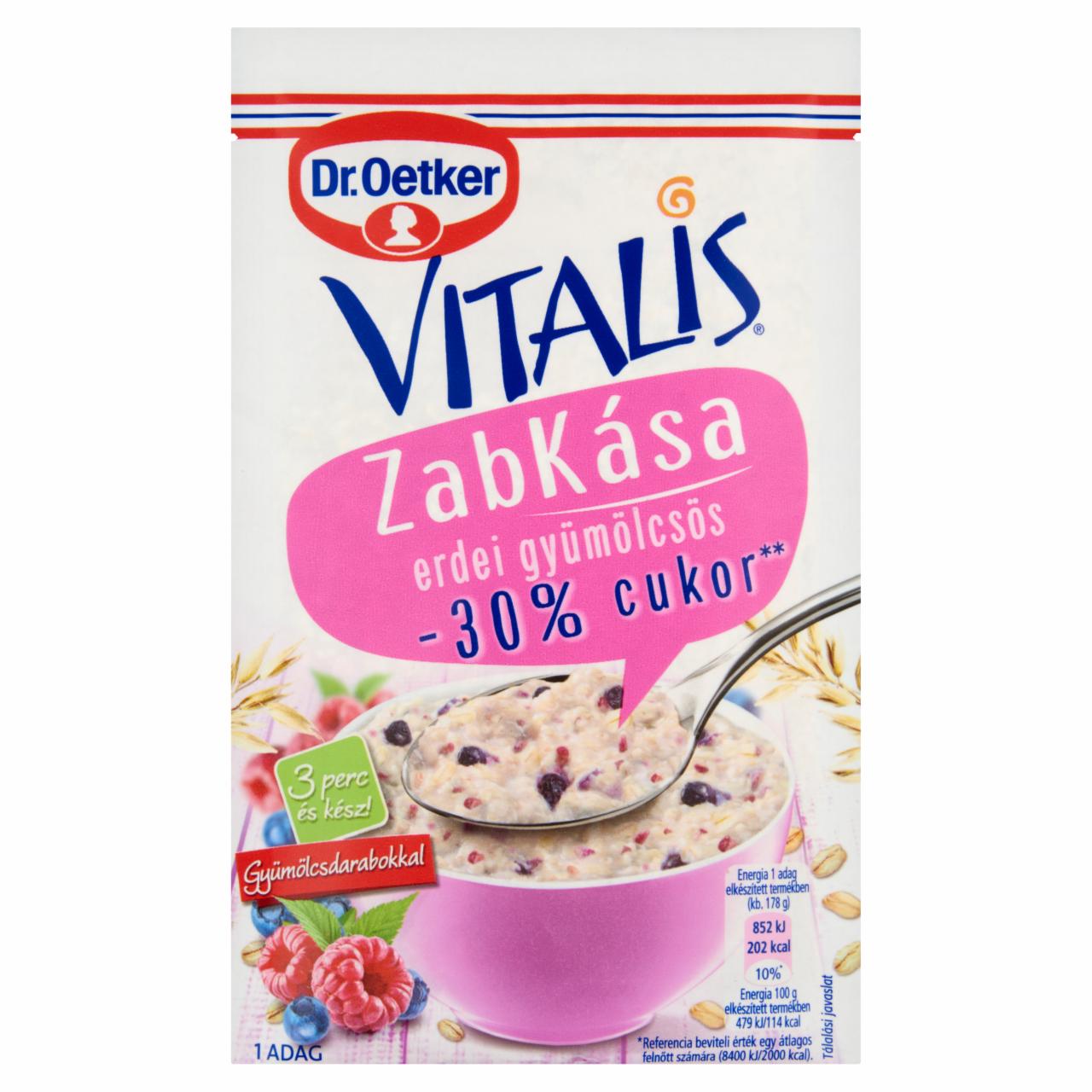 Képek - Dr. Oetker Vitalis erdei gyümölcsös zabkása alappor 53 g