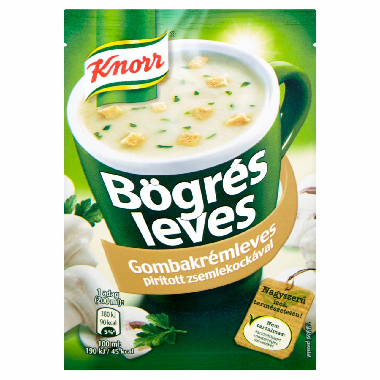 Képek - Knorr Bögrés Leves gombakrémleves pirított zsemlekockával 19 g