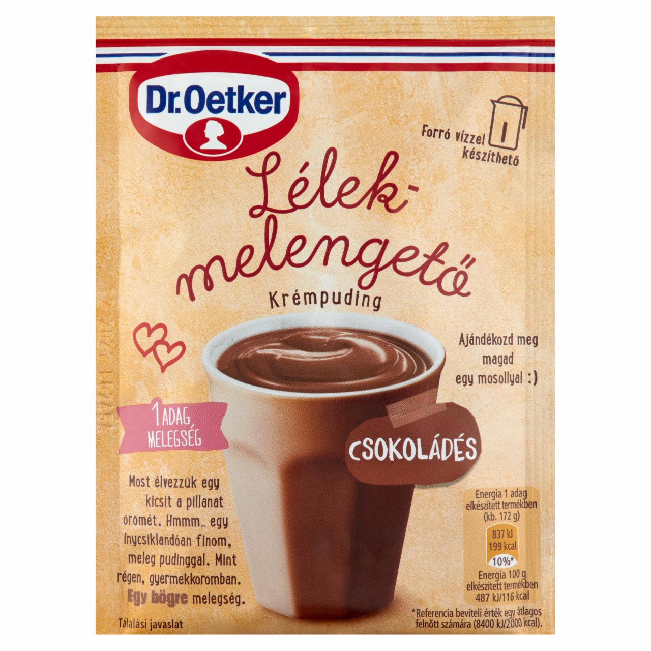 Képek - Dr. Oetker Lélekmelengető csokoládés krémpudingpor 47 g