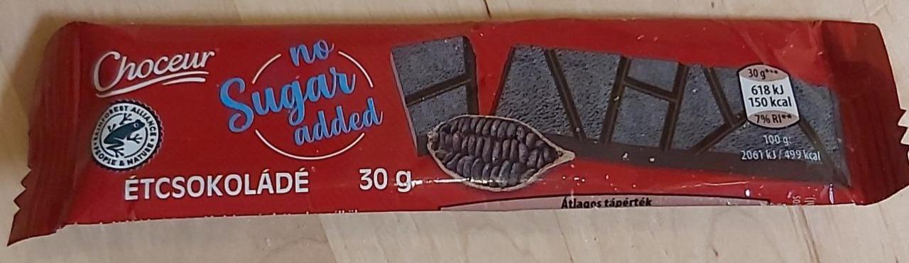 Képek - Étcsokoládé 30g no sugar added Choceur