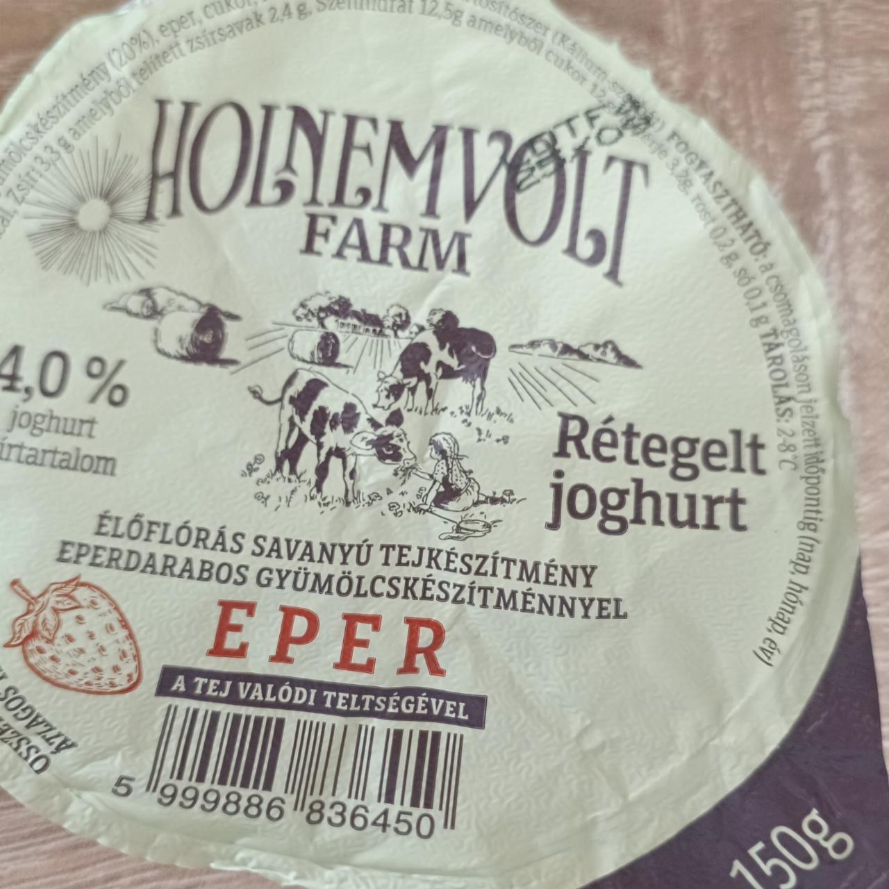 Képek - Rétegelt joghurt epres Holnemvolt farm