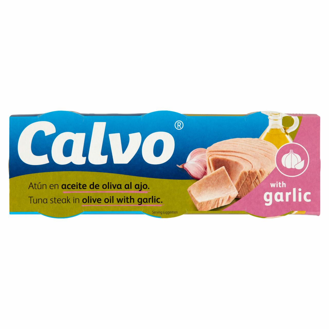 Képek - Calvo tonhal olívaolajban fokhagyma ízesítéssel 3 x 80 g