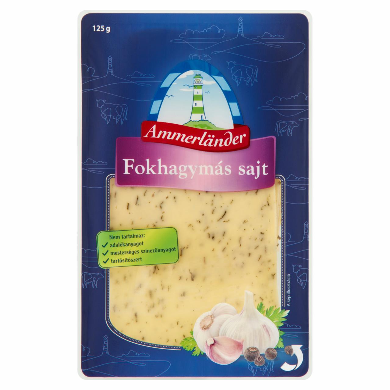 Képek - Ammerländer szeletelt fokhagymás sajt 125 g