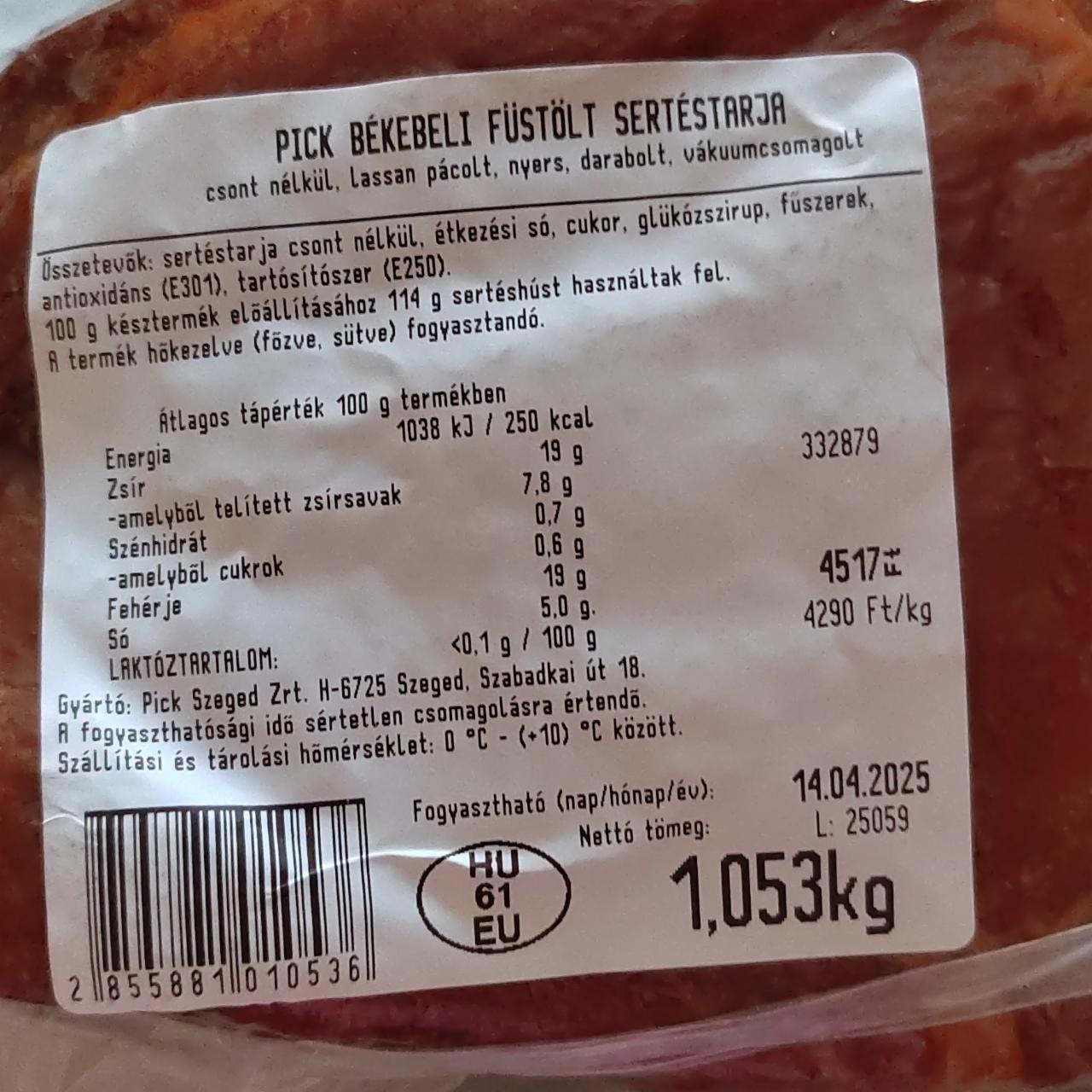 Képek - Békebeli füstölt sertéstarja Pick