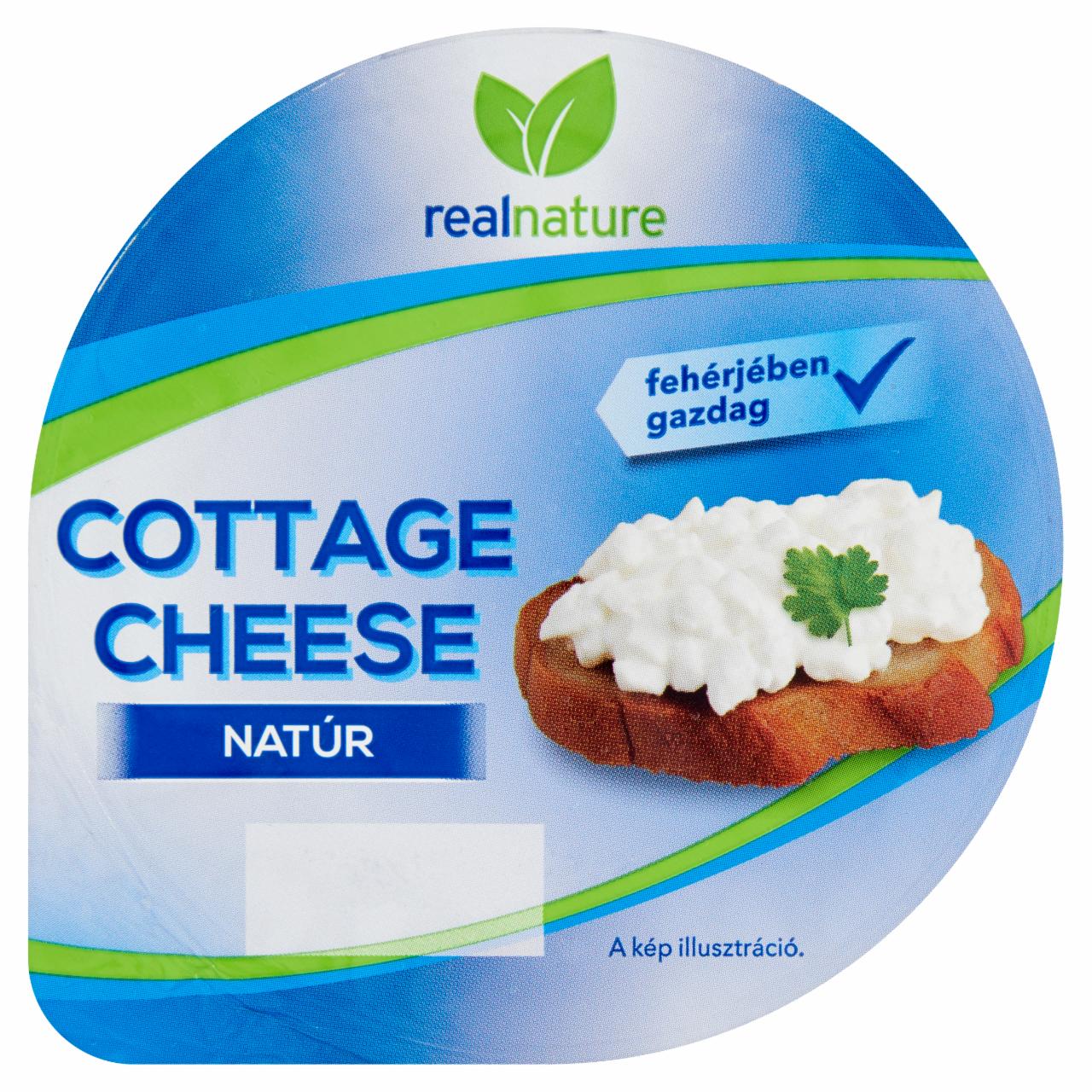 Képek - Real Nature Cottage Cheese natúr, friss, zsírszegény sajt 200 g