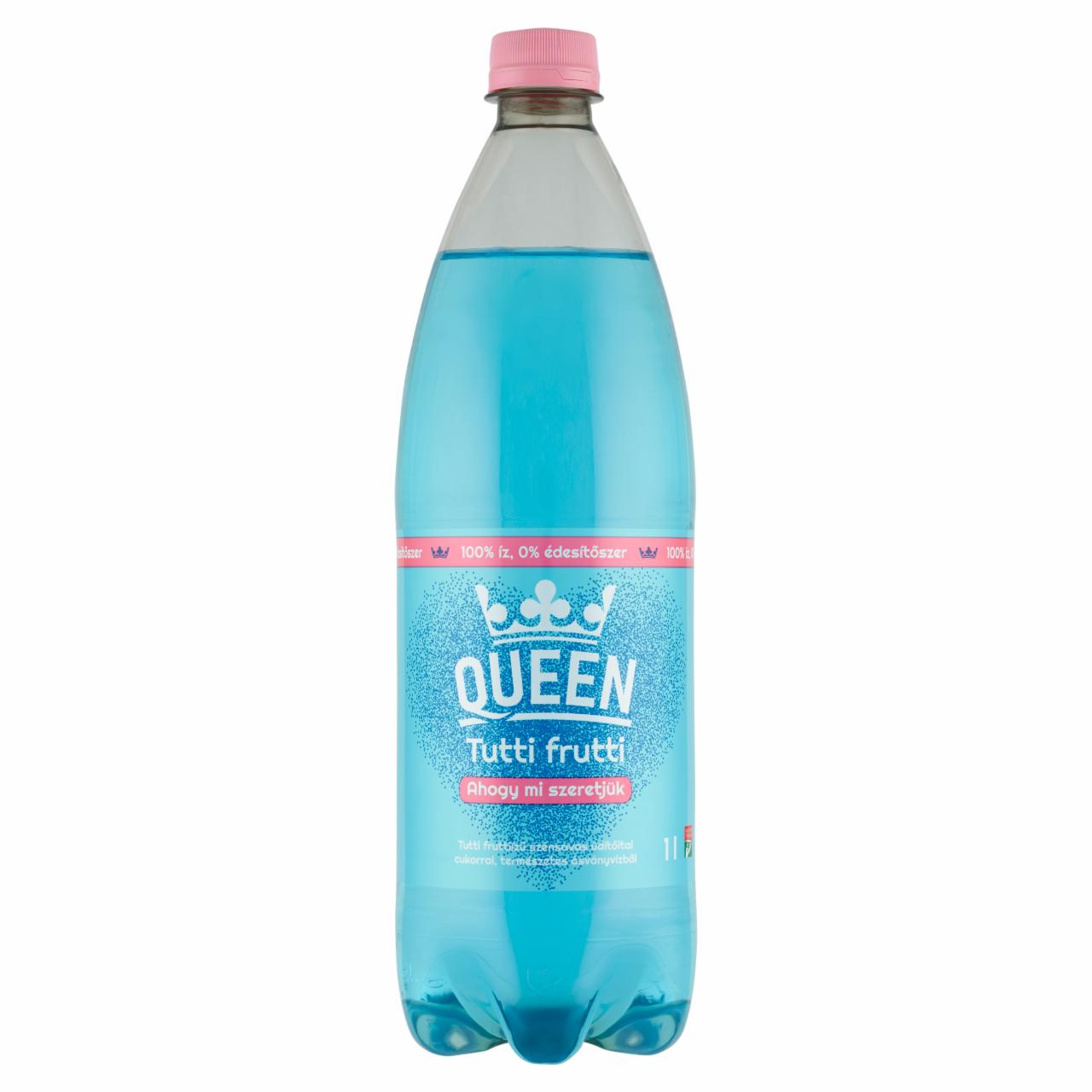 Képek - Queen tutti fruttiízű szénsavas üdítőital cukorral, természetes ásványvízből 1 l