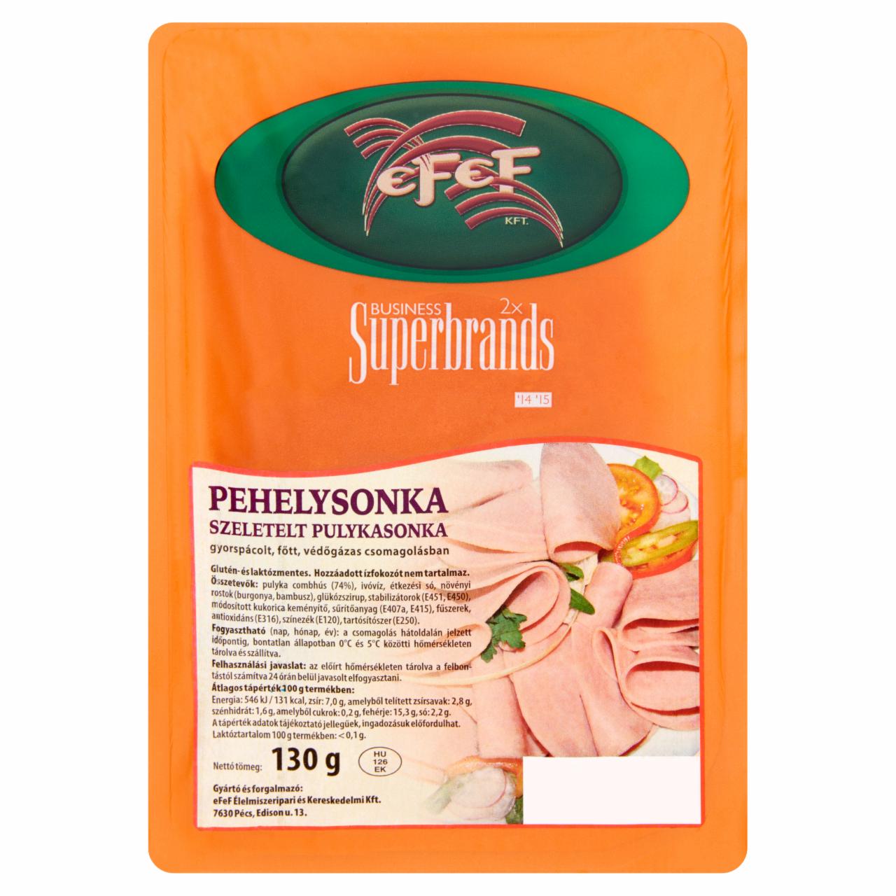 Képek - eFeF Pehelysonka szeletelt pulykasonka 130 g