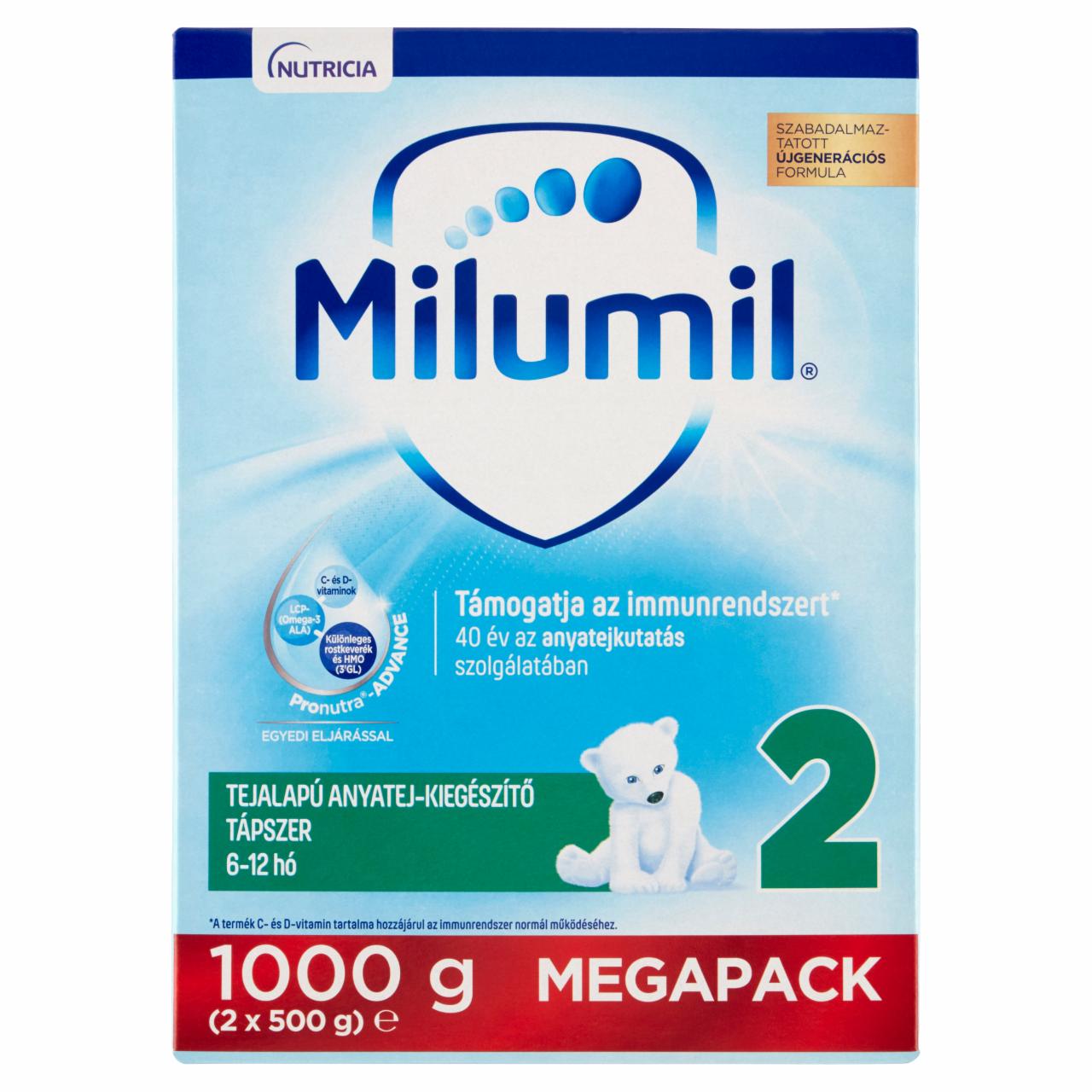 Képek - Milumil Nutri-Biotik 2 tejalapú anyatej-kiegészítő tápszer 6 hó+ 1000 g