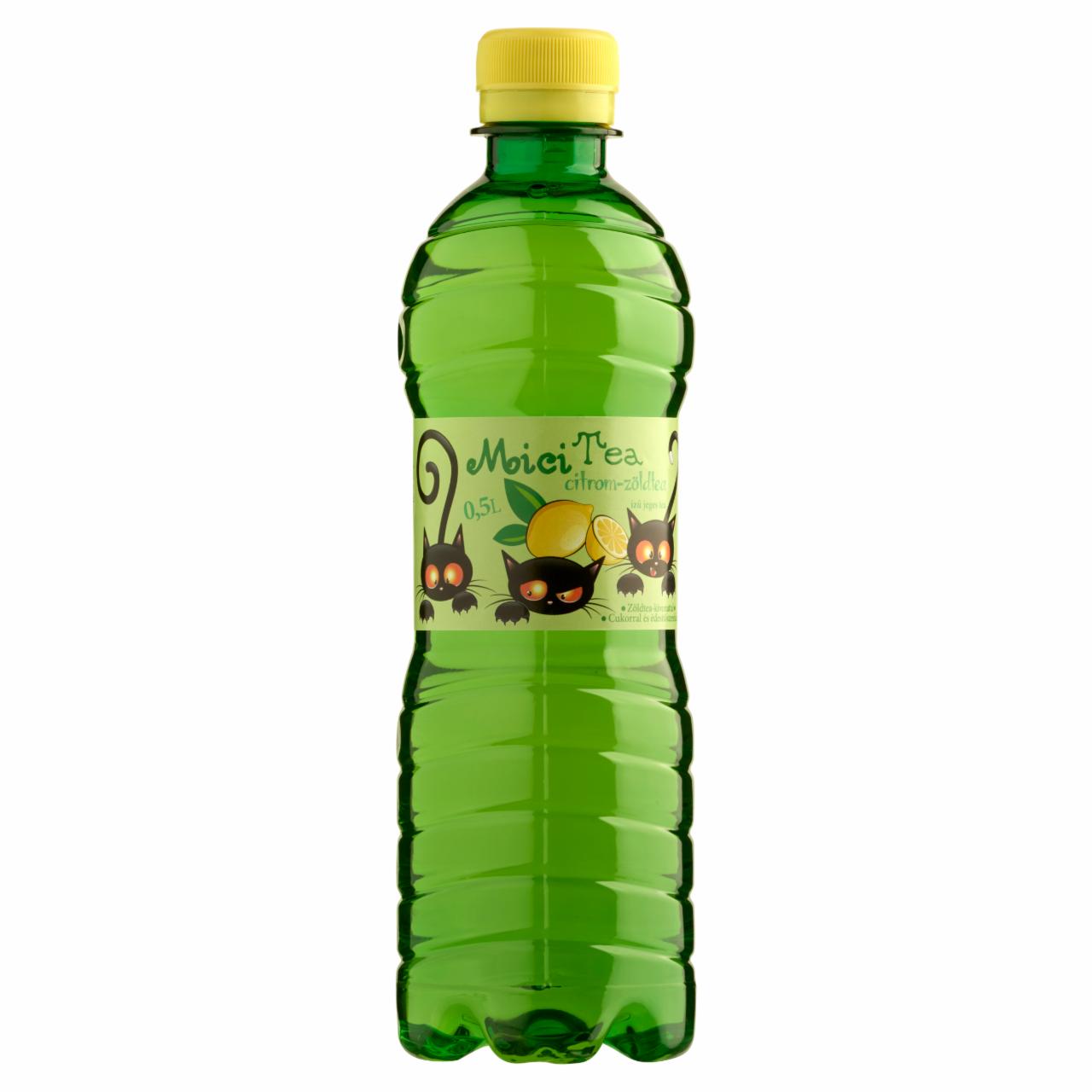 Képek - Mici Tea citrom-zöldtea ízű jeges tea cukorral és édesítőszerekkel 0,5 l