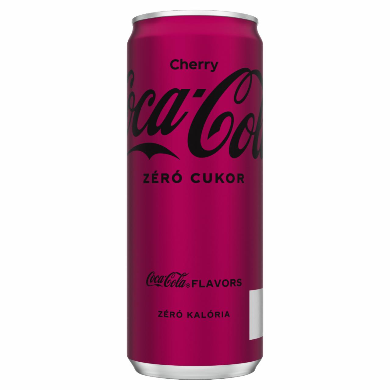 Képek - Coca Cola Cherry Zero colaízű energiamentes szénsavas üdítőital, édesítőszerekkel 330 ml