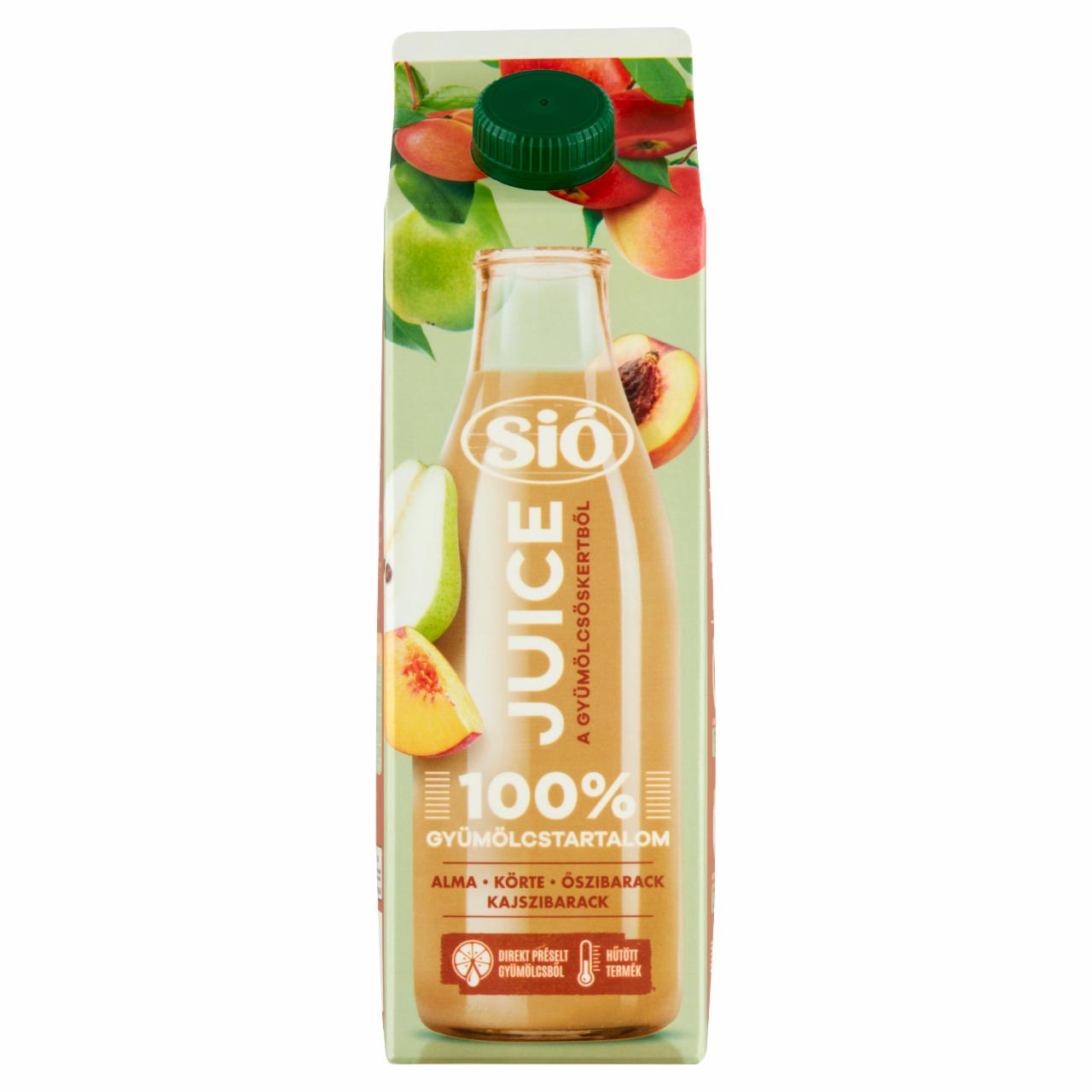 Képek - Sió 100% alma-körte-őszibarack-kajszibarack juice 1 l
