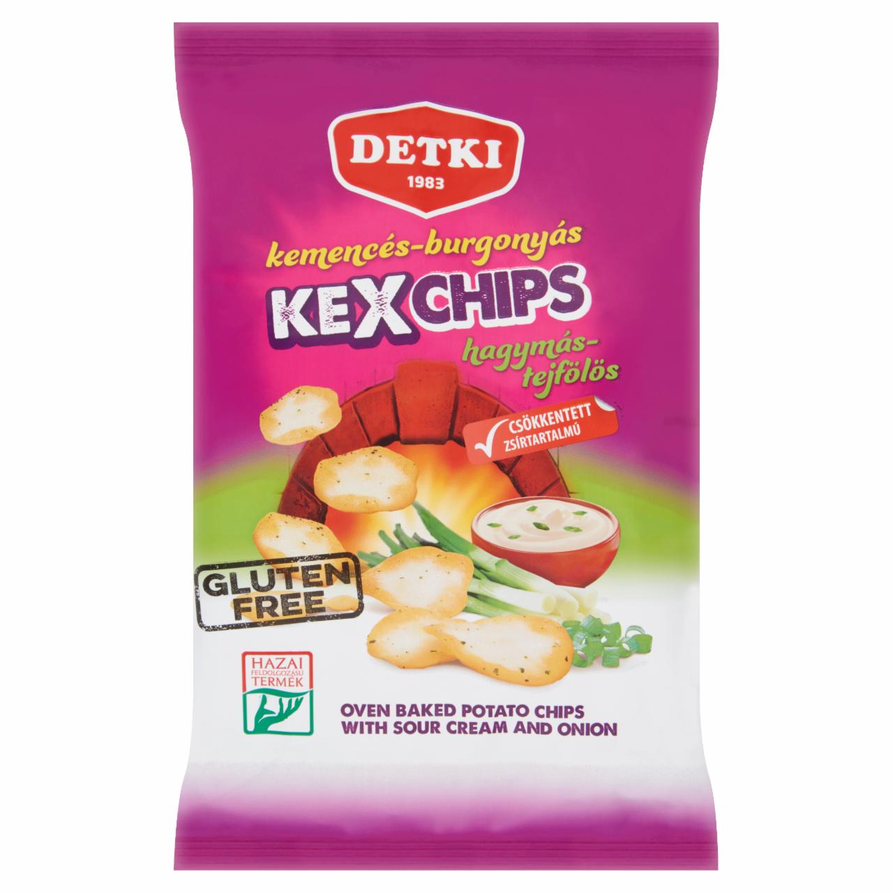 Képek - Detki Kexchips hagymás-tejfölös kemencés-burgonyás chips 75 g