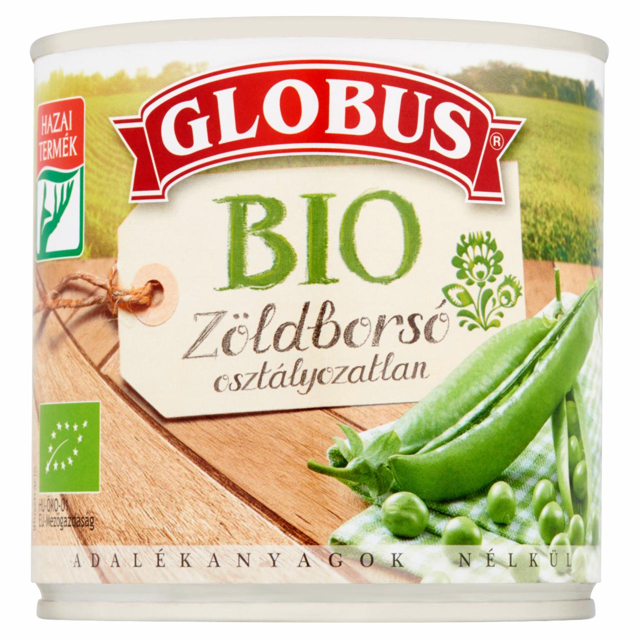 Képek - Globus BIO osztályozatlan zöldborsó 400 g