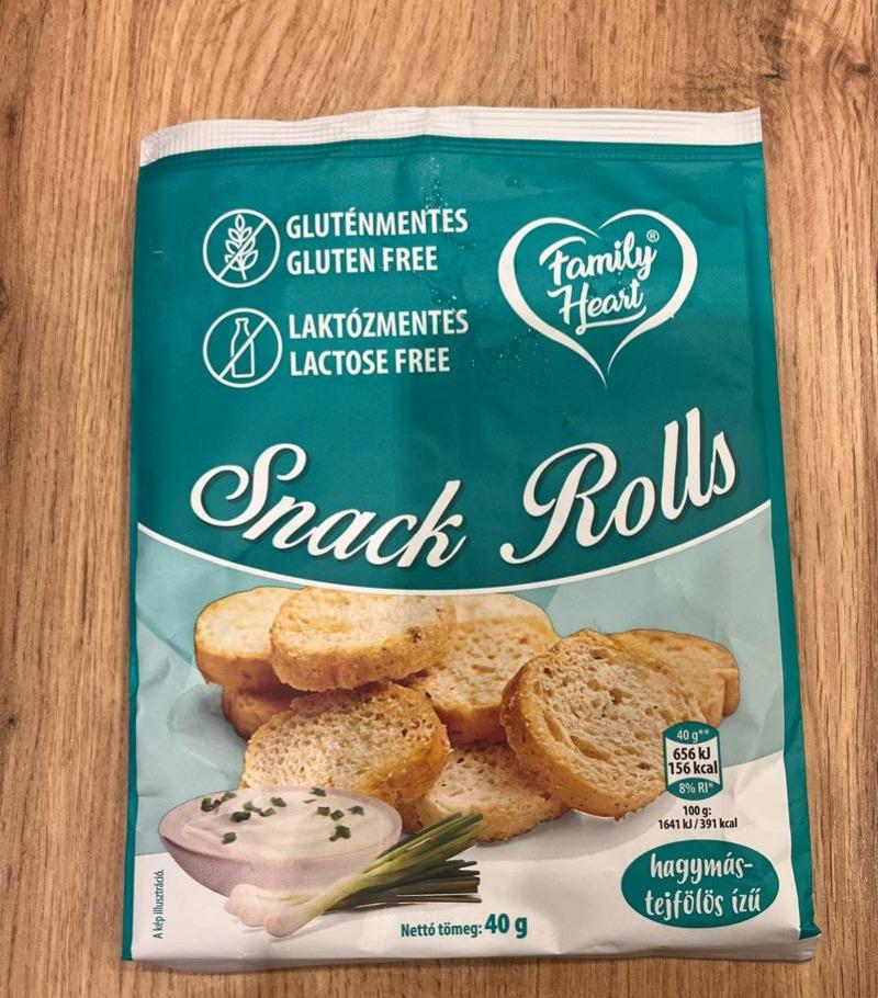 Képek - Snack Rolls hagymás-tejfölös ízű Family Heart