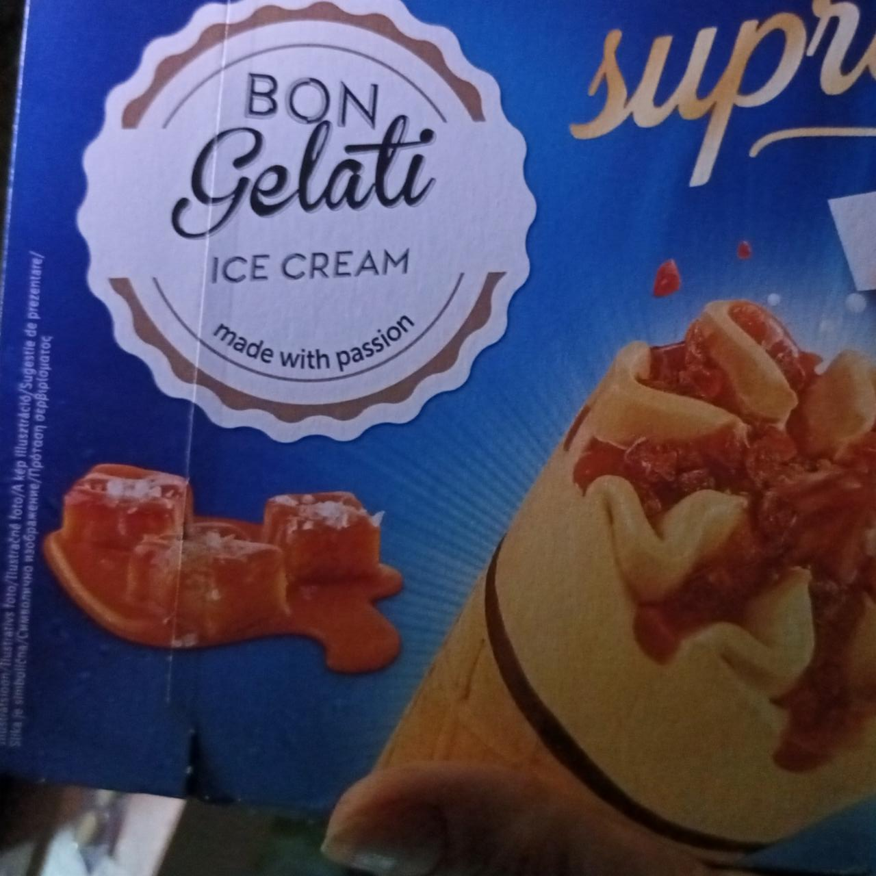 Képek - Jégkrém sós karamellás tölcséres Bon gelati