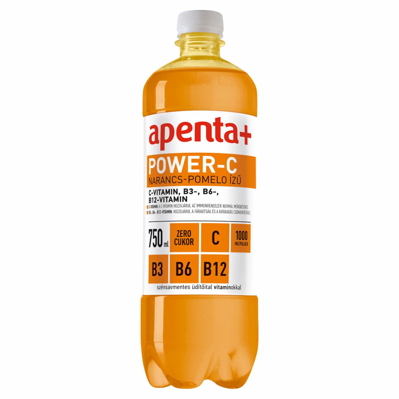 Képek - Apenta+ Power-C narancs-pomelo ízű szénsavmentes üdítőital édesítőszerekkel, vitaminokkal 750 ml